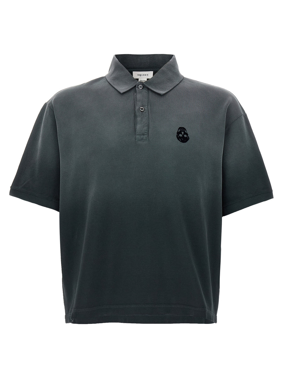 Alexander McQueen 100% Cotton polo shirt in gray