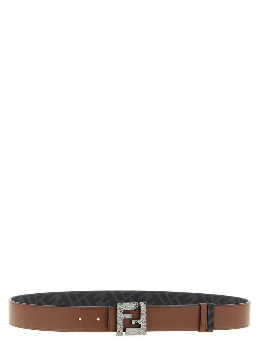Fendi 100% calfskin leather belt in brown
