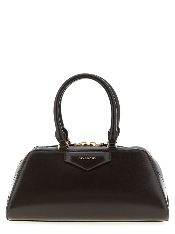 Givenchy 100% calfskin leather top handle bag in brown