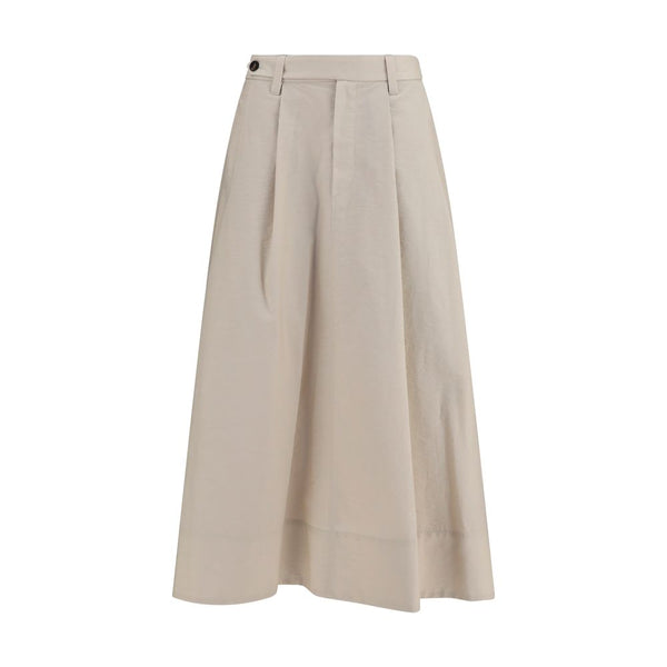 Brunello Cucinelli 75% Cotton skirt in beige
