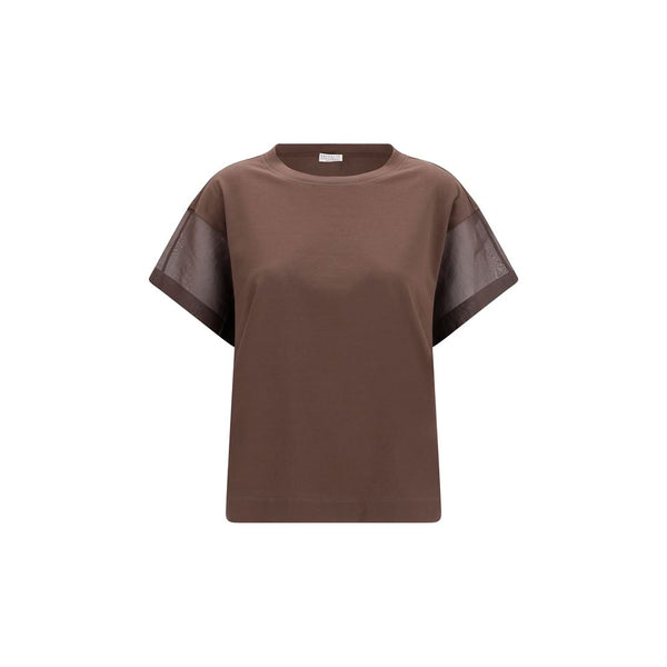 Brunello Cucinelli 100% Cotton t-shirt in brown