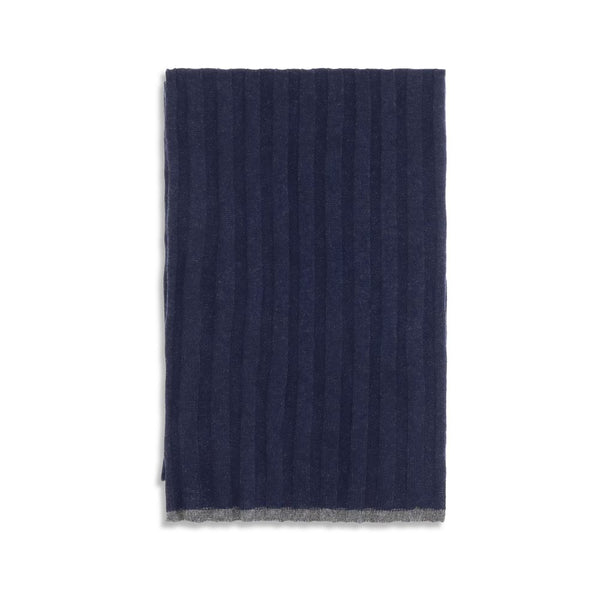 Brunello Cucinelli 100% Cashmere scarf in navy