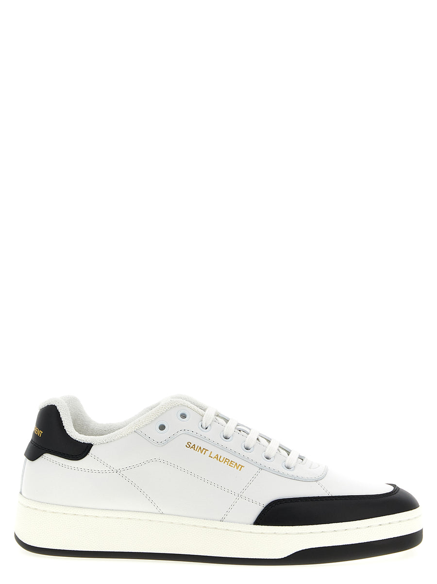 Saint Laurent 100% calfskin leather sneaker in white