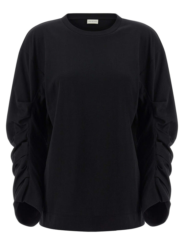Dries Van Noten 100% cotton t-shirt in black