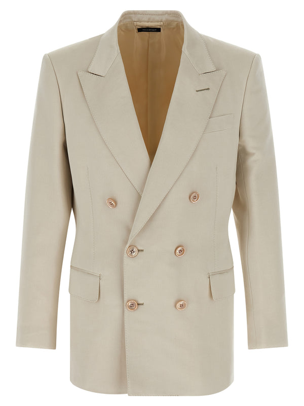 Tom Ford 61% Cotton blazer in beige