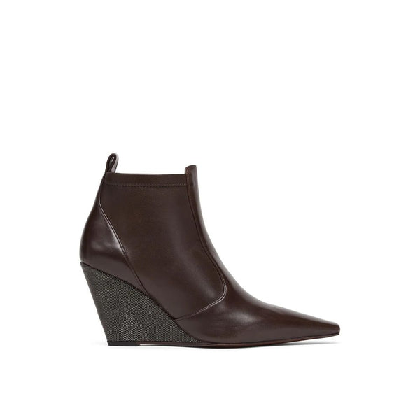 Brunello Cucinelli 100% Leather (upper ankle boot in brown