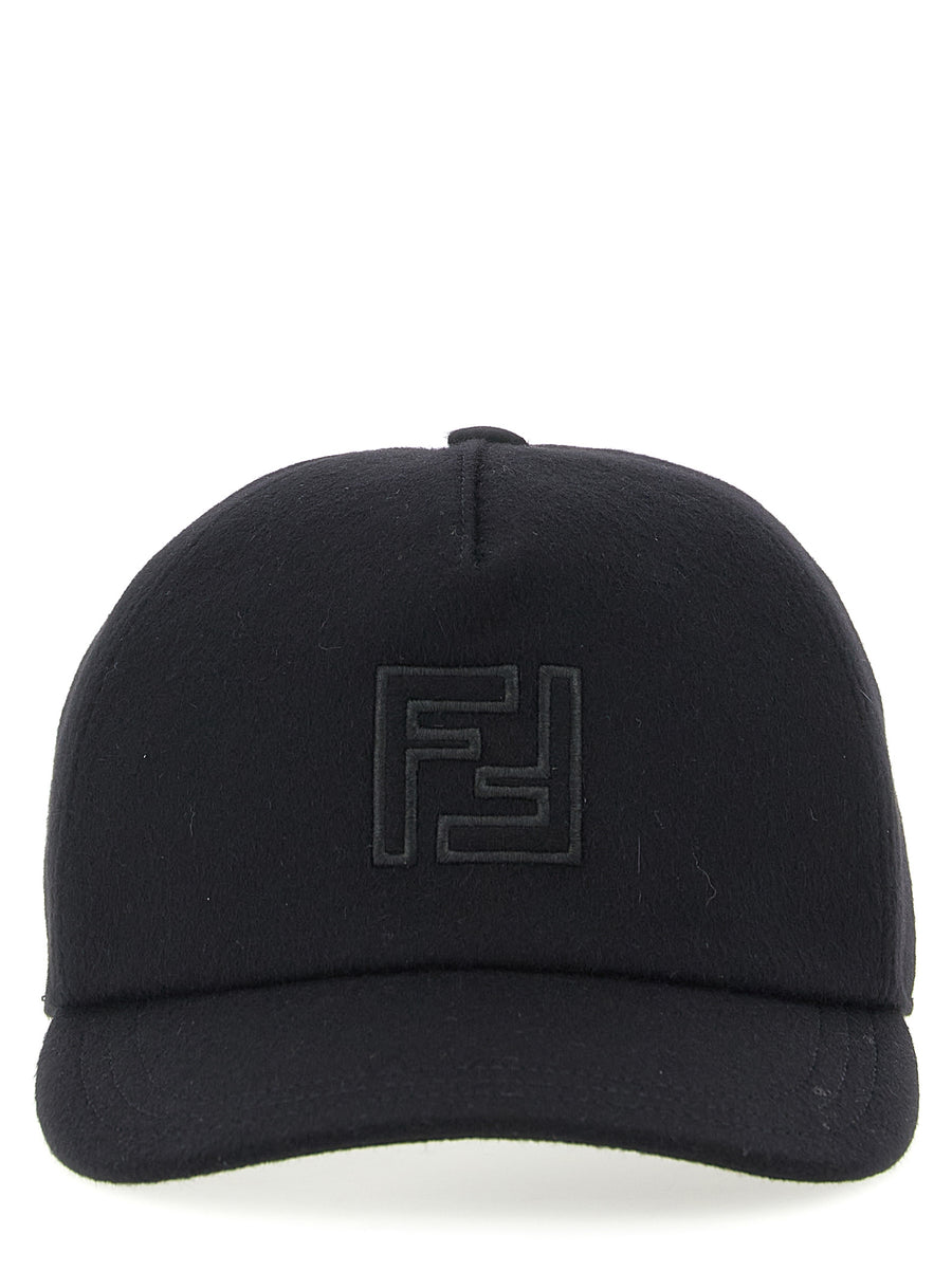Fendi FE321211BM 90% Wool baseball cap in black