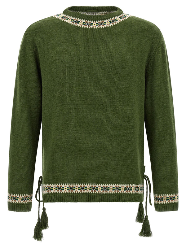 Bode 100% Virgin Wool sweater in green