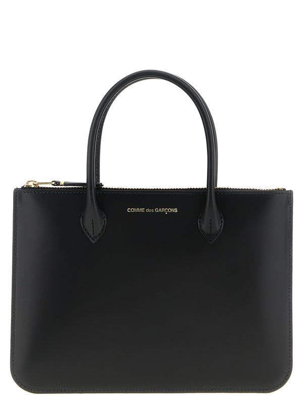 Comme des Garçons 100% cow leather tote bag in black