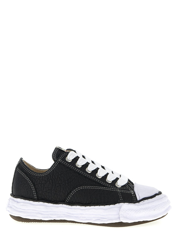 Maison Mihara Yasuhiro 100% cow leather sneaker in black
