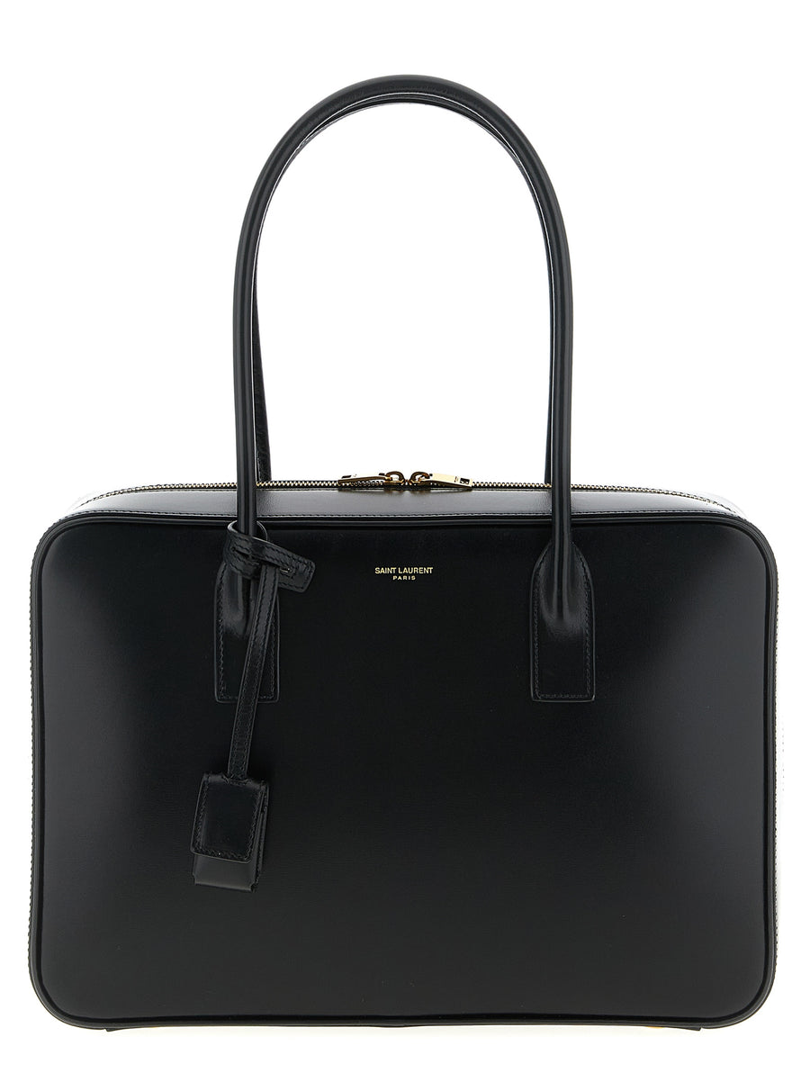 Saint Laurent 100% calfskin leather shoulder bag in black