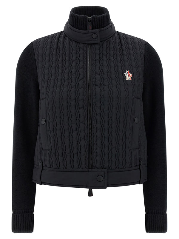 Moncler Grenoble 100% polyamide front panel vest in black