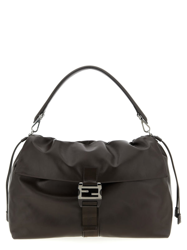 Fendi 100% Calfskin Leather shoulder bag in brown