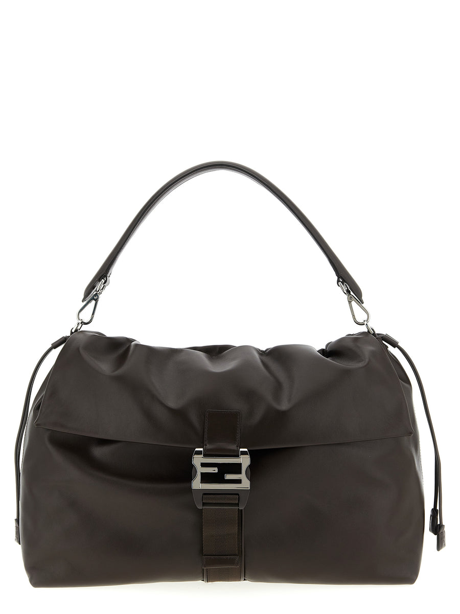 Fendi 100% Calfskin Leather shoulder bag in brown