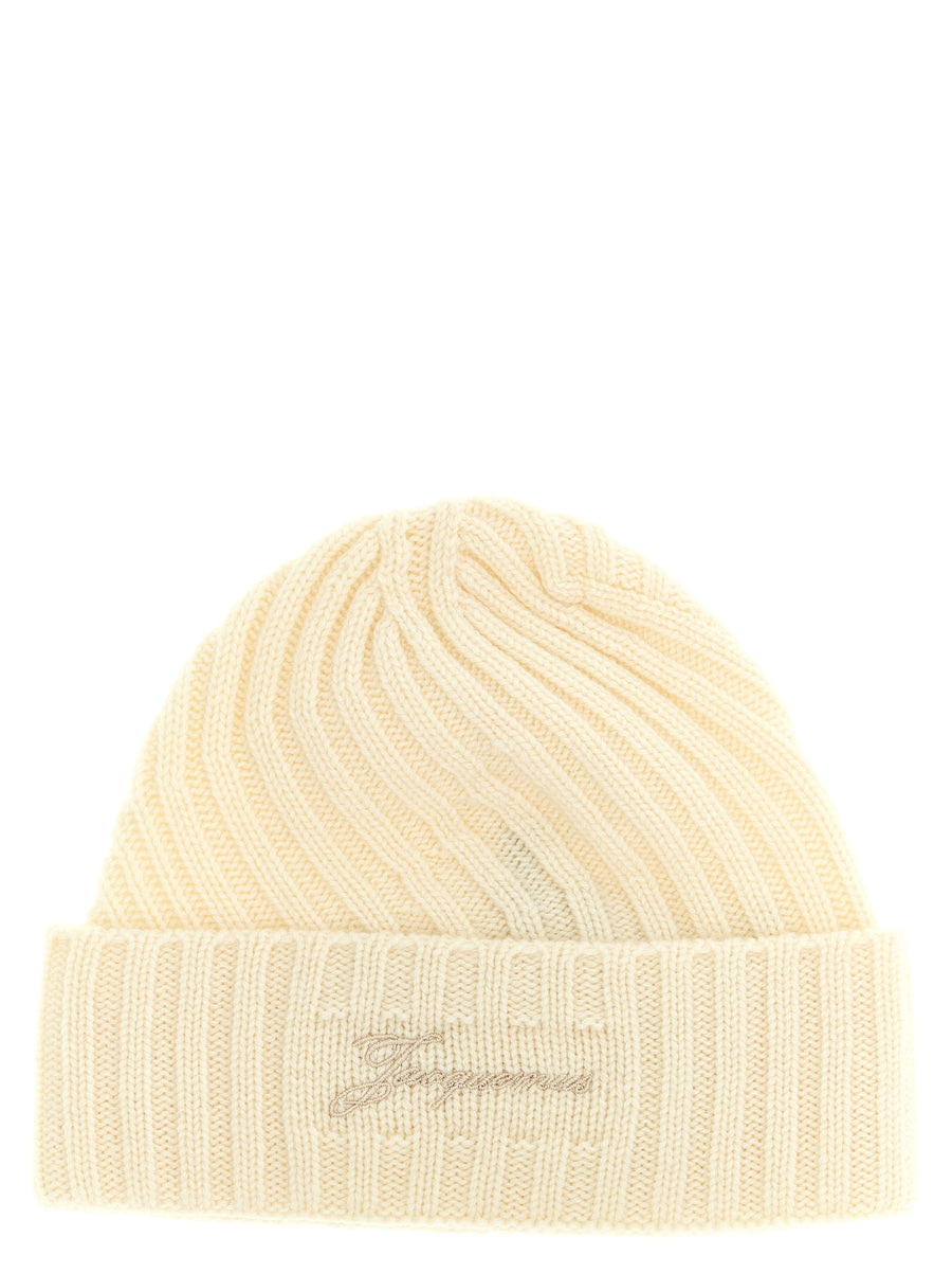 Jacquemus JA324268BM 63% cashmere beanie in white