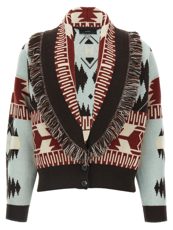 Alanui 70% wool cardigan in multicolor