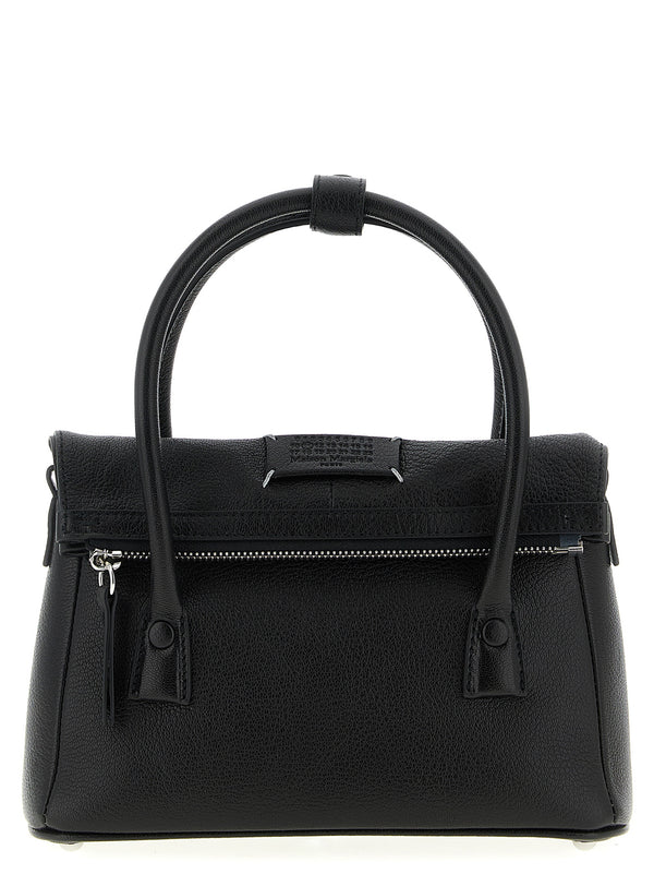Maison Margiela 100% goat cashmere top handle bag in black