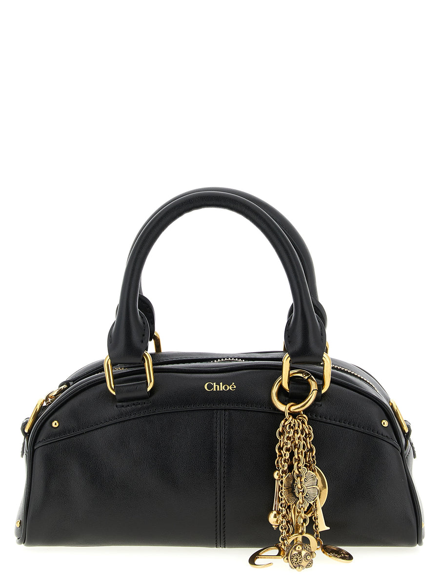 Chloé 100% calfskin leather (Bos Taurus) top handle bag in black