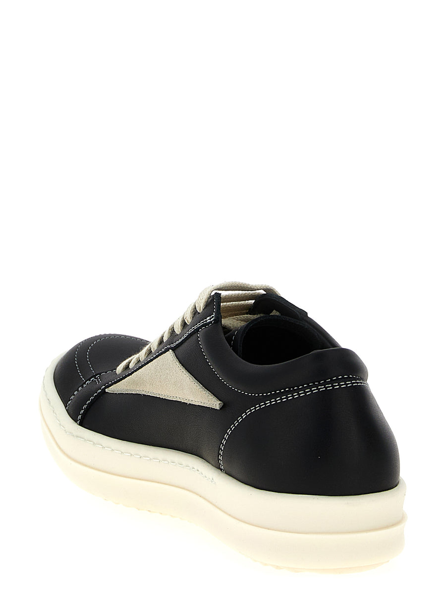 Rick Owens 100% cow leather (Bos Taurus) sneaker in black