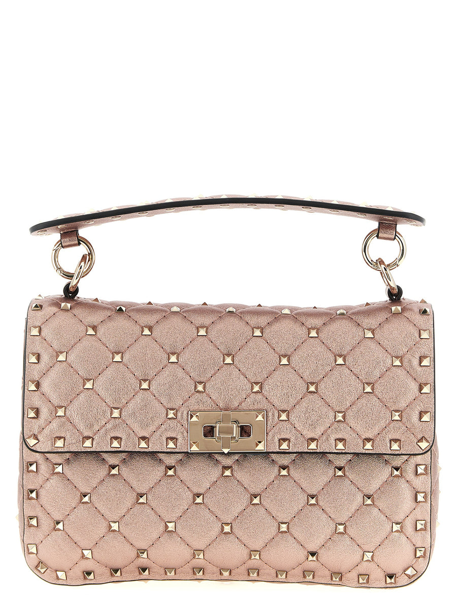 Valentino Garavani 100% lamb leather shoulder bag in pink