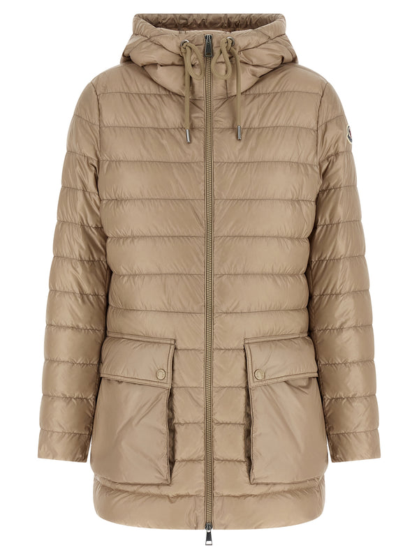Moncler 100% polyamide down jacket in beige
