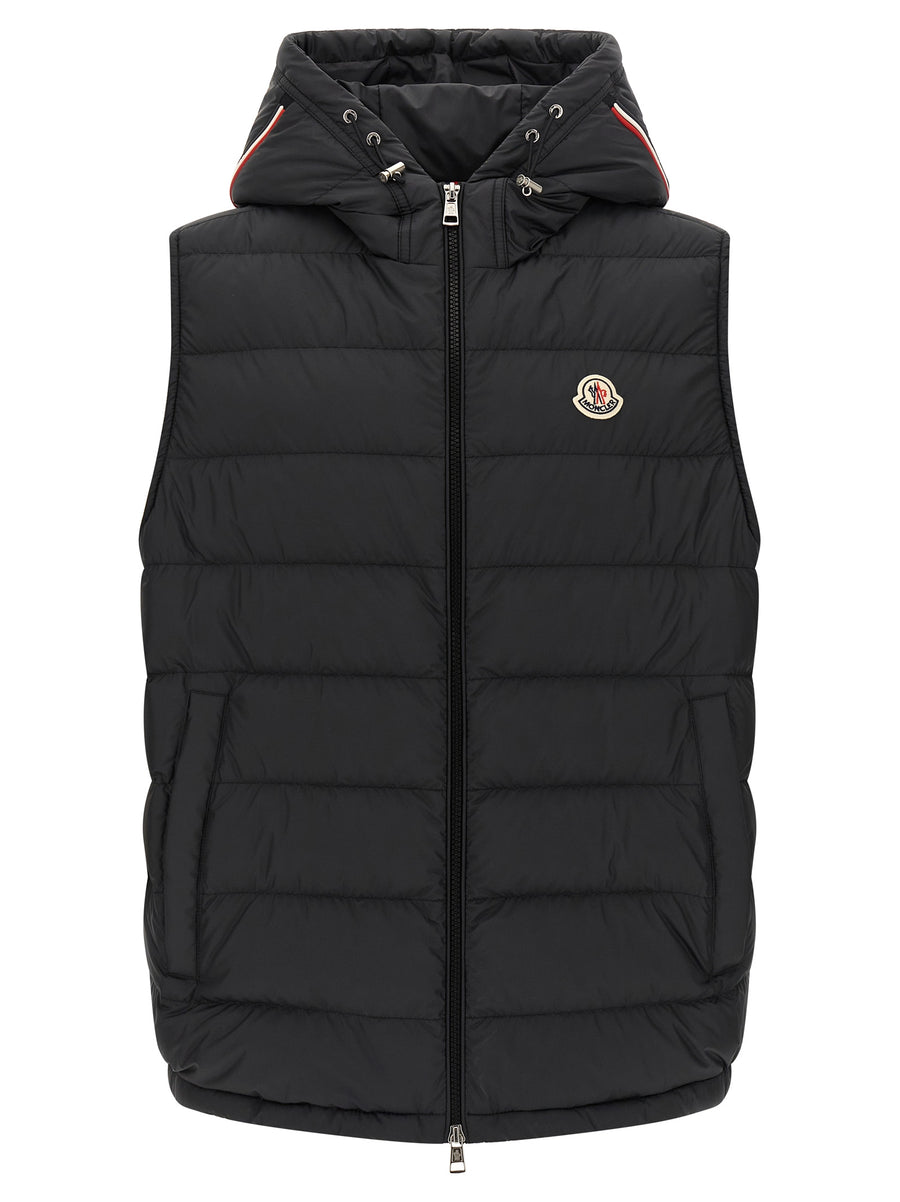 Moncler 100% polyester vest in black