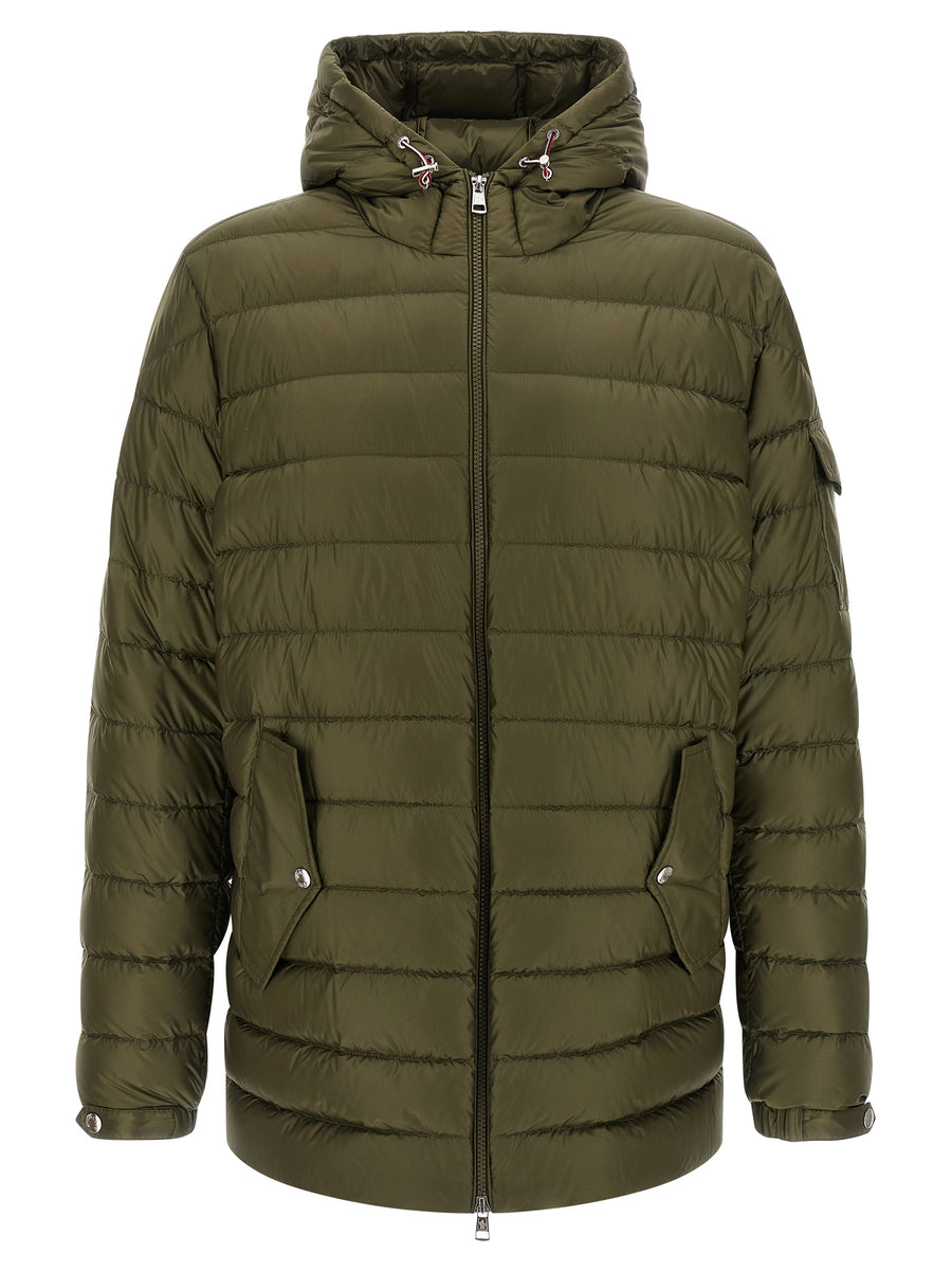 Moncler 100% polyamide down jacket in green