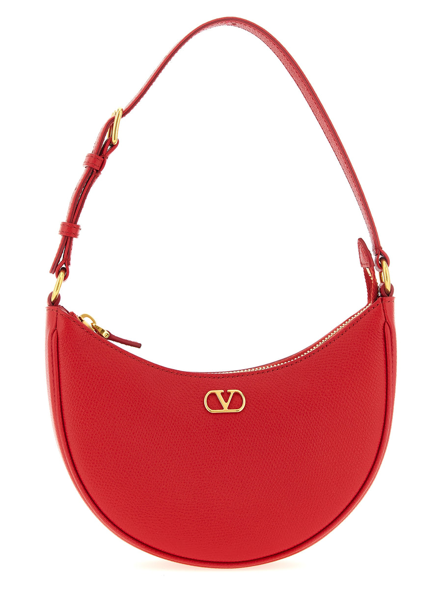 Valentino Garavani 100% calfskin leather shoulder bag in red