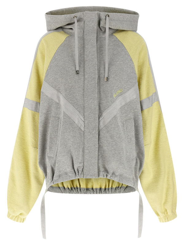The Attico 100% Cotton bomber jacket in gray
