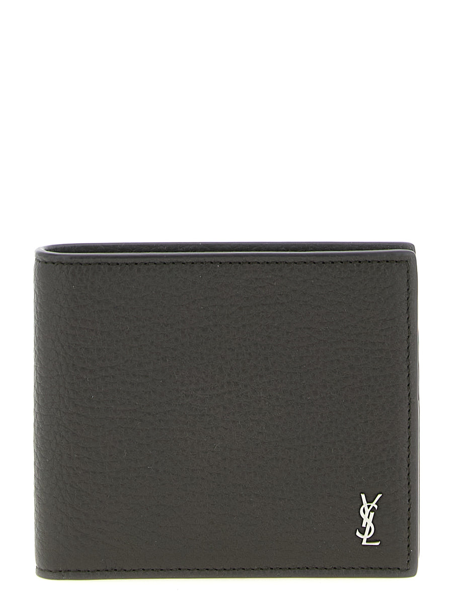 Saint Laurent 100% calfskin leather wallet in brown