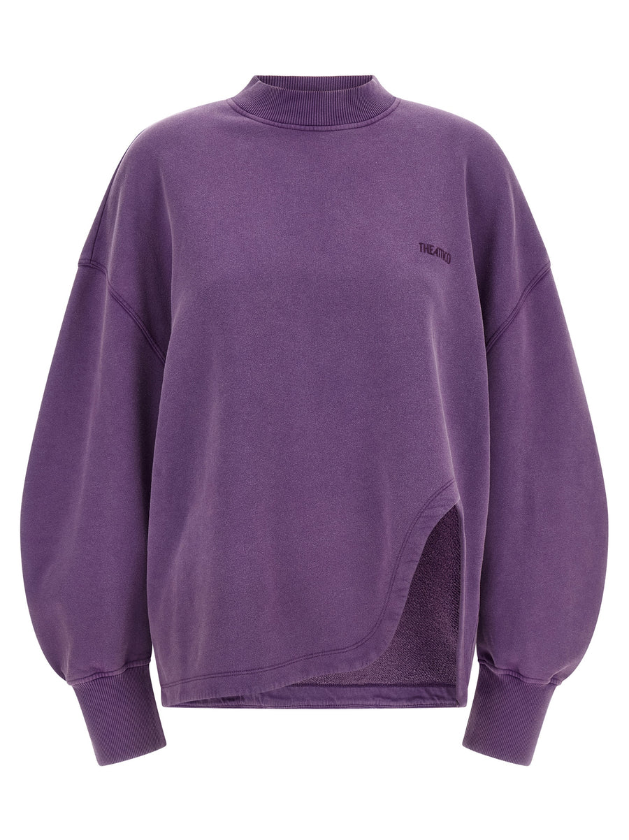 The Attico 100% cotton sweatshirt in purple