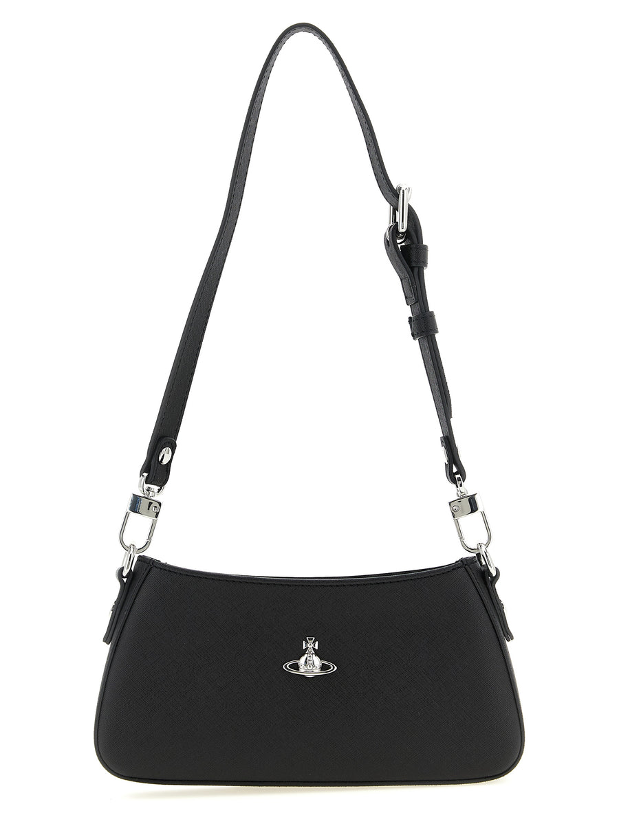 Vivienne Westwood 65% polyurethane shoulder bag in black