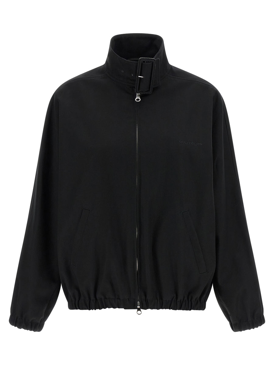 CourrèGes 100% cotton bomber jacket in black