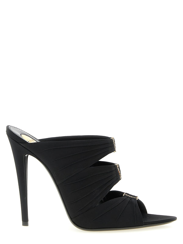 Saint Laurent 84% viscose mule in black