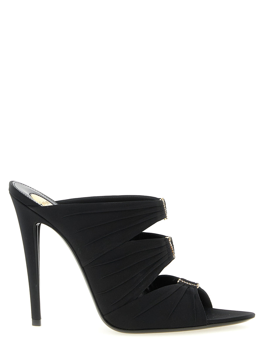 Saint Laurent 84% viscose mule in black