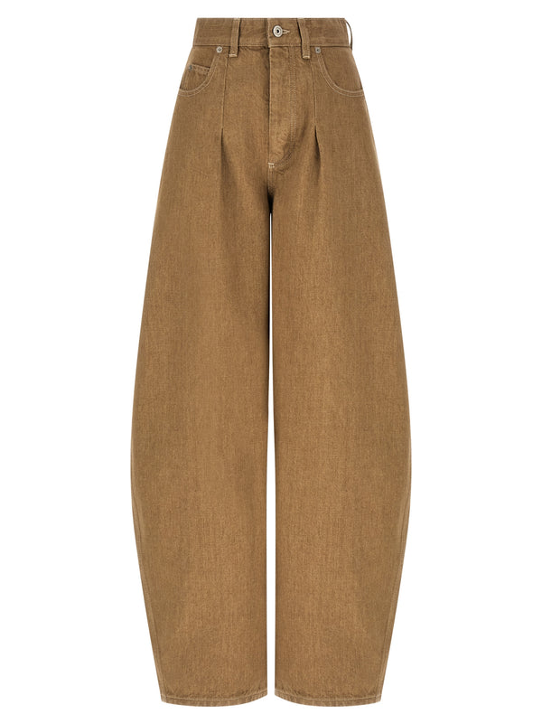 Jacquemus 100% cotton jeans in beige