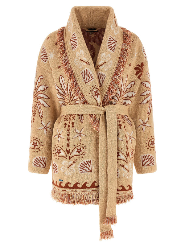 Alanui 60% wool cardigan in beige
