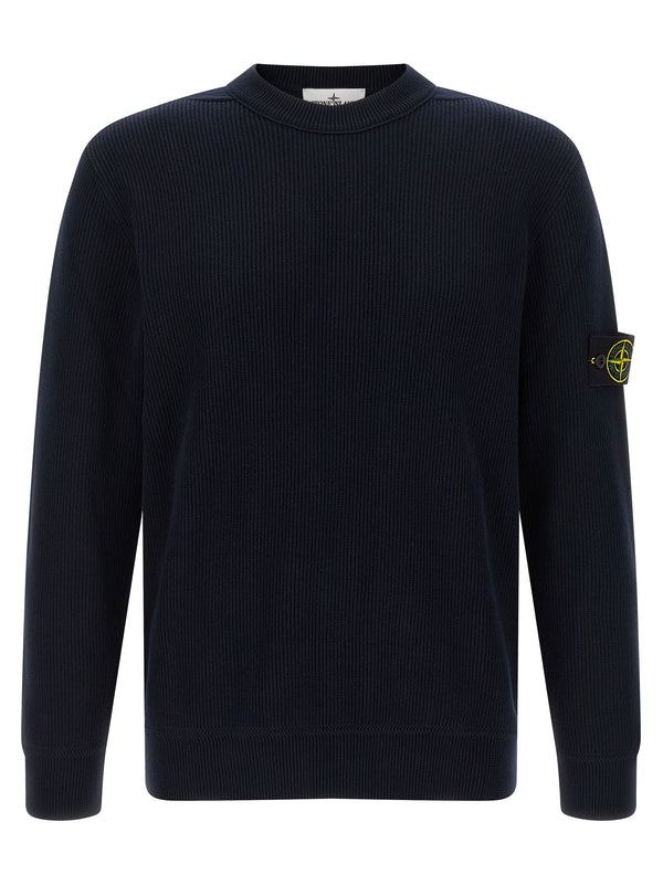 Stone Island 100% cotton sweater in blue
