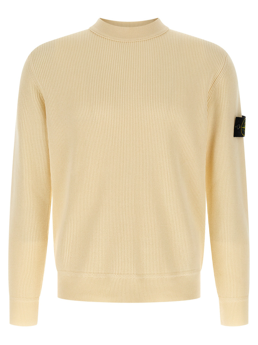 Stone Island 100% cotton sweater in beige