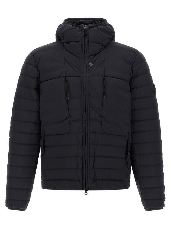 Stone Island 86% Polyamide down jacket in black