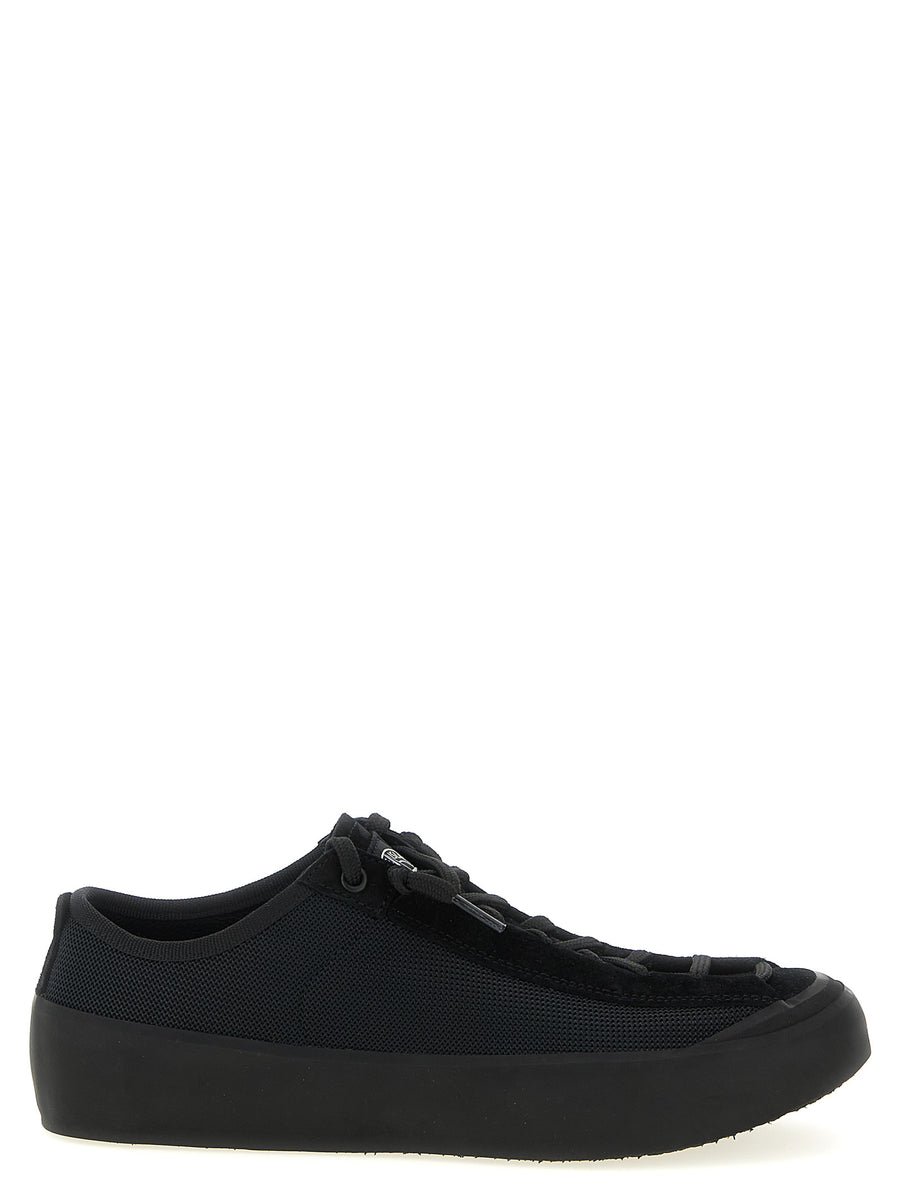 Stone Island 100% Calfskin Leather sneaker in black