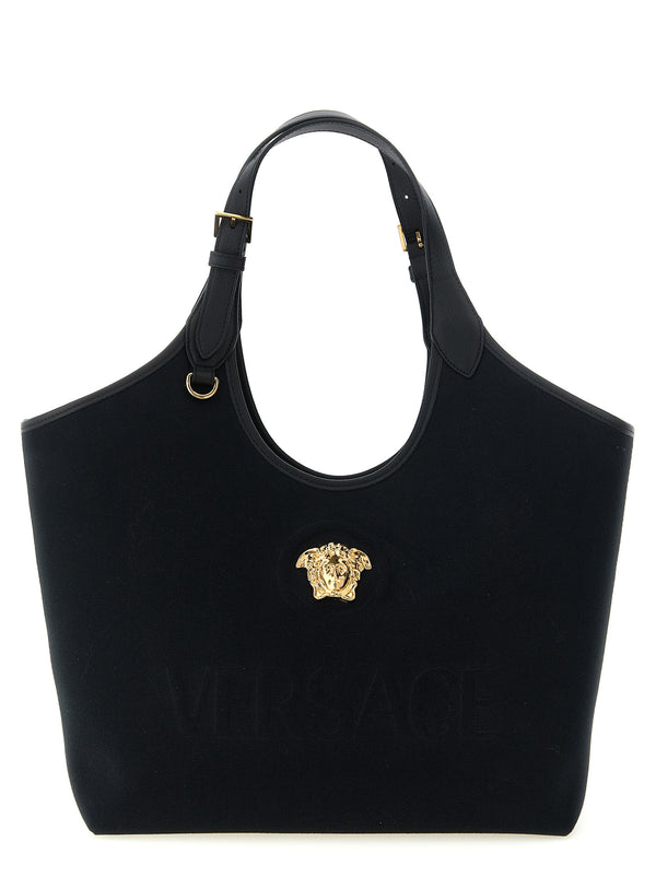 Versace 100% Cotton tote bag in black