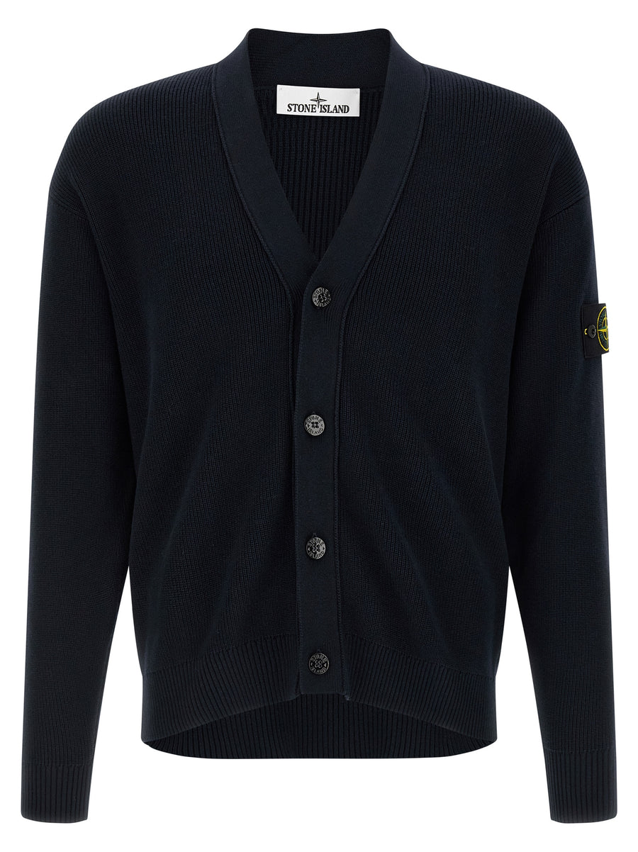 Stone Island 100% Cotton cardigan in navy
