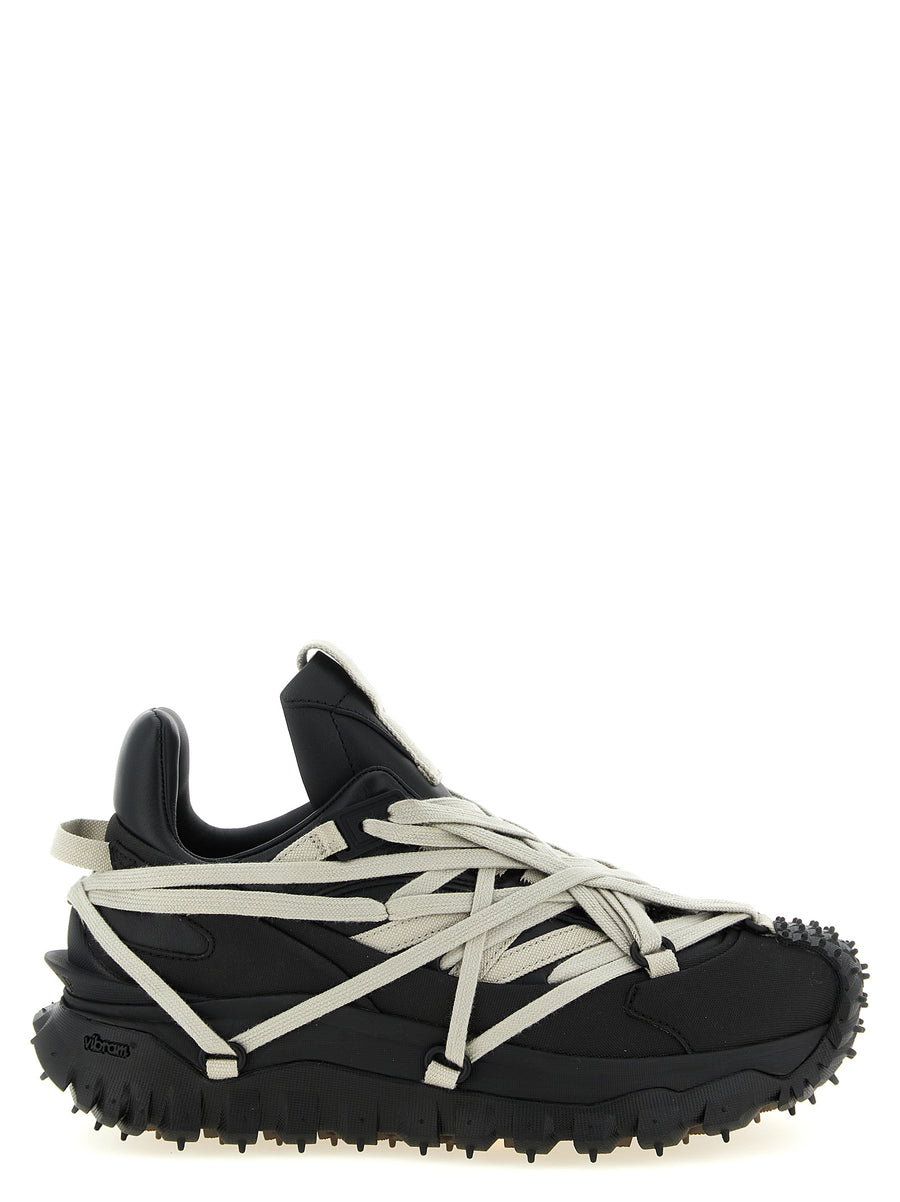 Rick Owens 100% Cowhide Leather sneaker in black