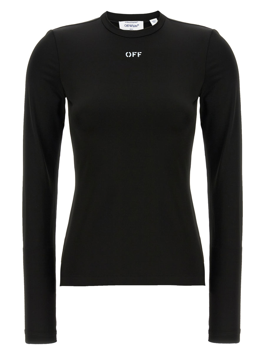 Off-White 95% acetate t-shirt in black