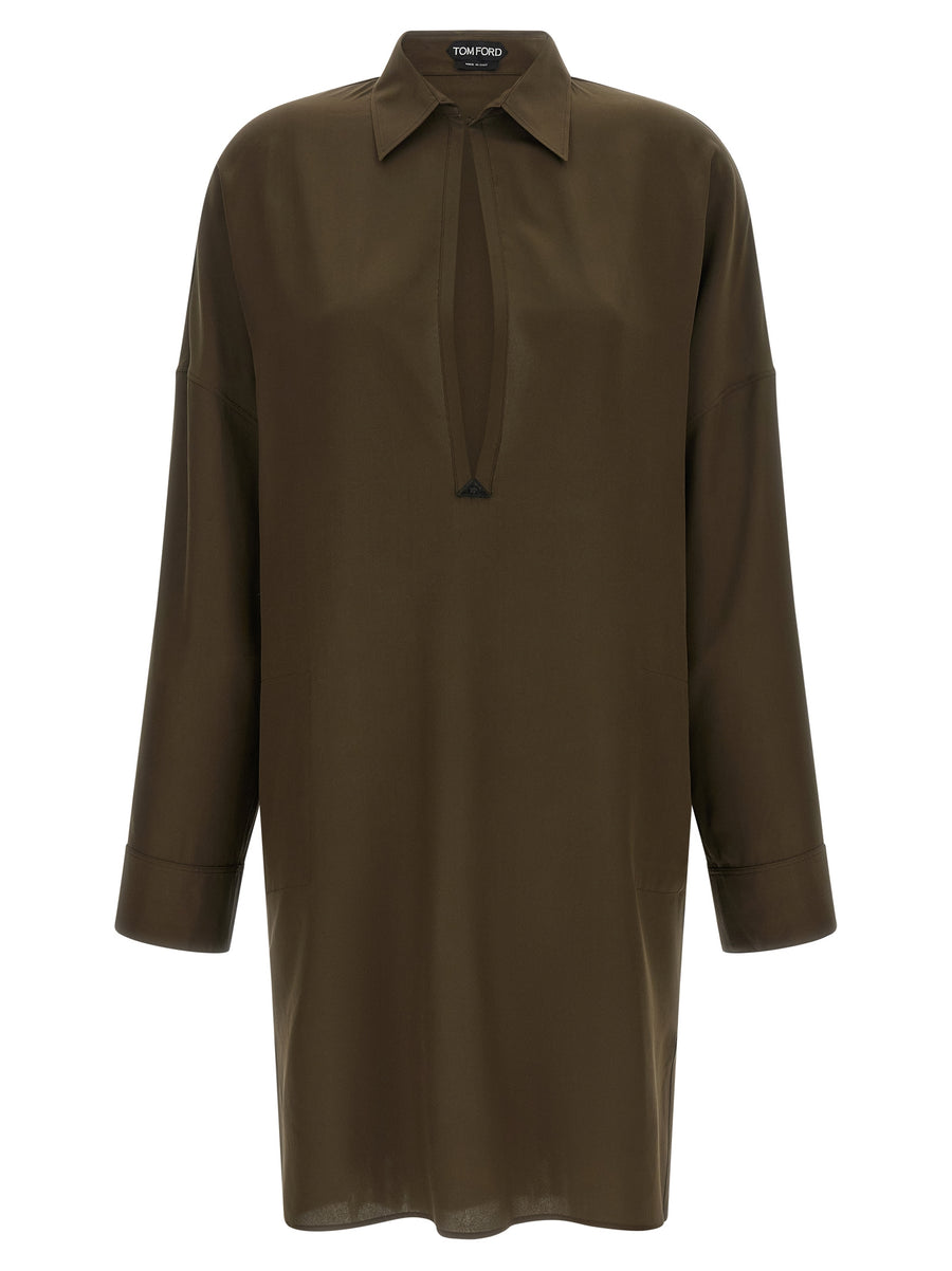 Tom Ford 100% Silk tunic in green