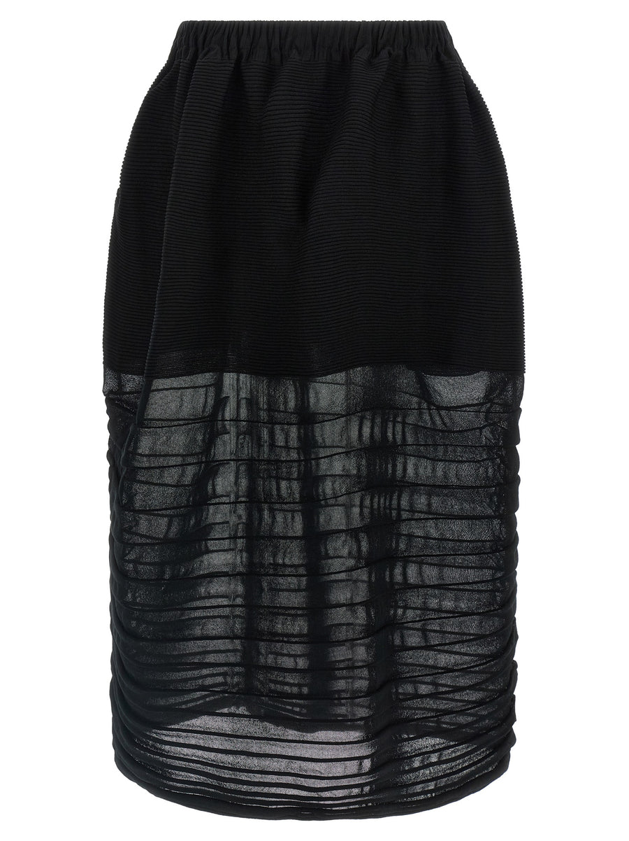 Issey Miyake 44% polyester skirt in black