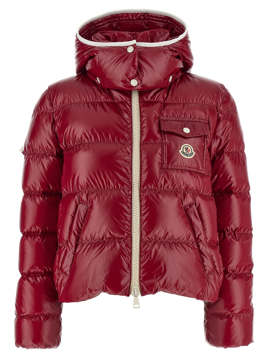 Moncler 100% Polyamide down jacket in red