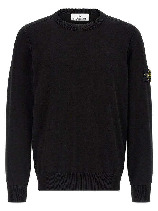 Stone Island 100% cotton sweater in black