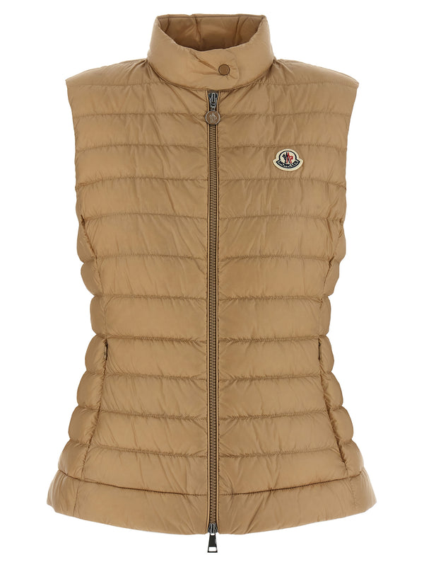 Moncler 100% Polyamide vest in beige